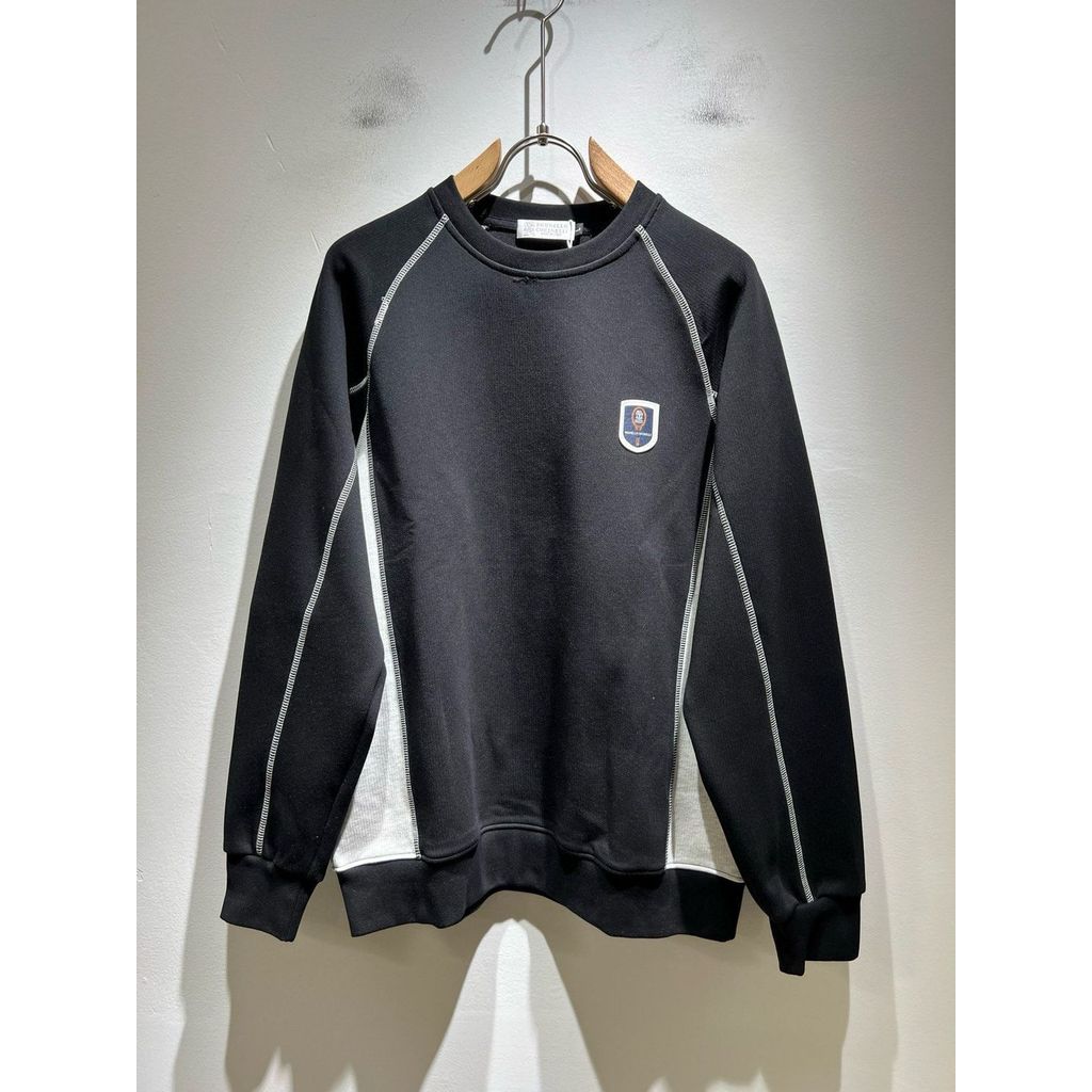 E0E2 Italy BC Men's Old Money Style Autumn Winter Color Block Business Casual Crew Neck Versatile Co