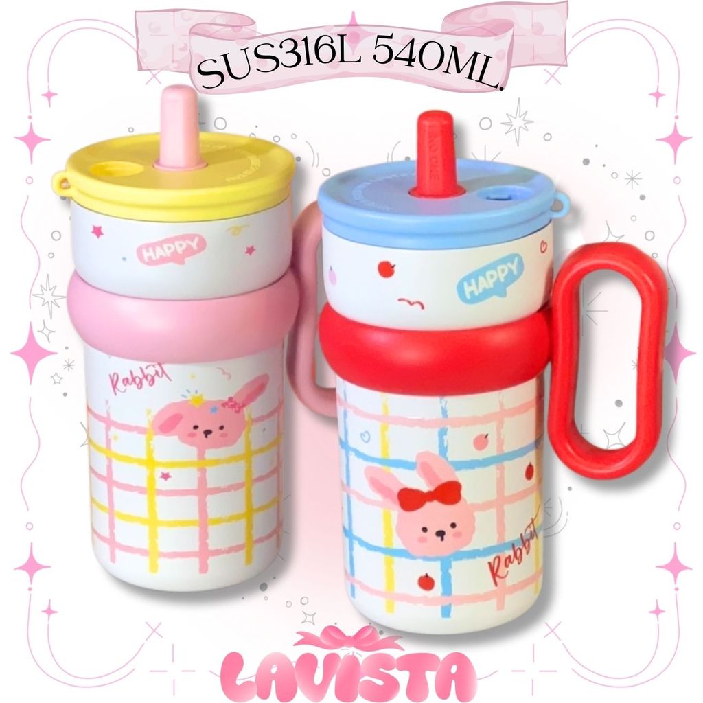 [ส่งจากไทย] แก้วเก็บความเย็นRabbit สแตนเลส316L ความจุ540มล.