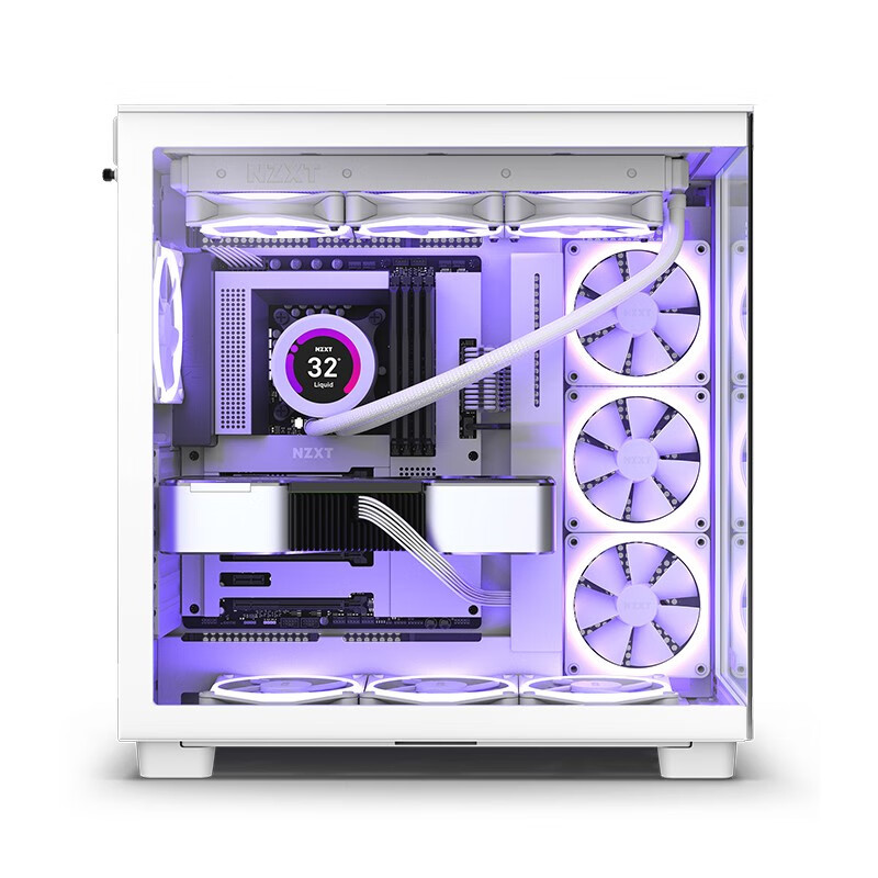 NZXT Enjie H9 Flow H9 Elite Fish Tank Side Transparent Sea View Room Chassis 360 Water Cooling ATX M