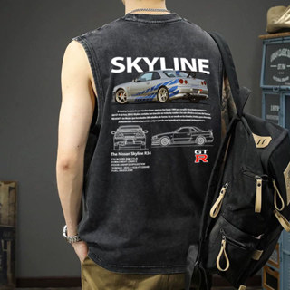 Sea.Tee แขนกุด เสื้อยืด oversize ผ้าCotton 100% เสื้อกีฬา ลา…