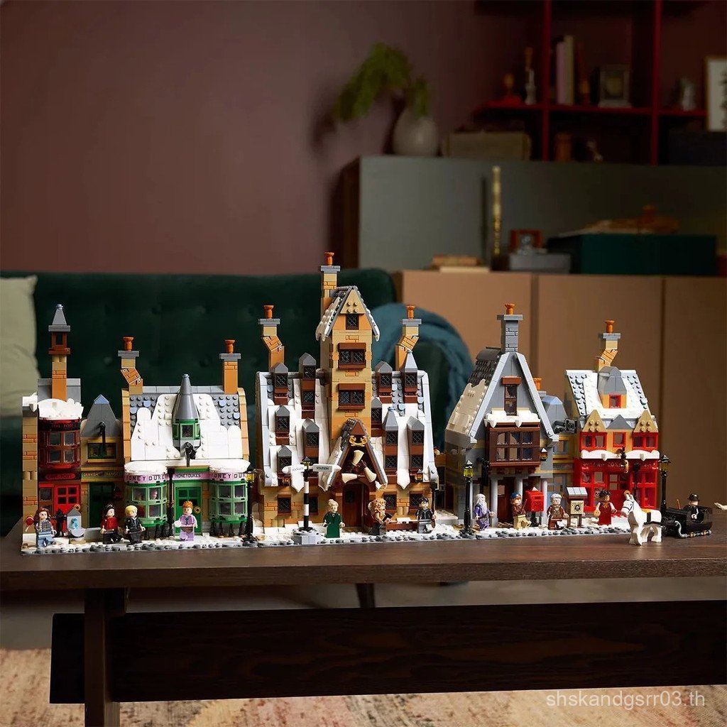 ของเล่นบล็อกตัวต่อ Lego Building Village ที่เข้ากันได้ Harry Potter 76457 Series Street View Hogmode