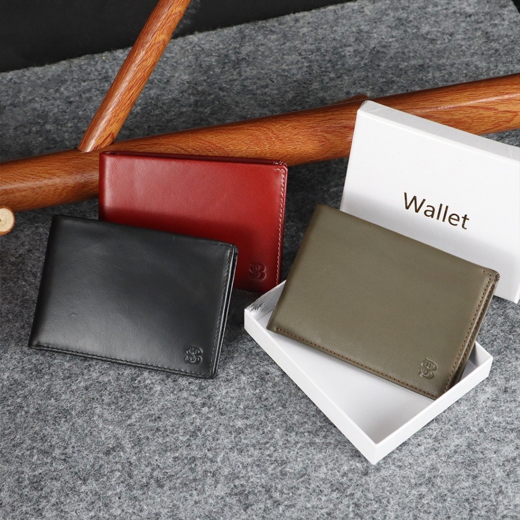 [EGC] SB MENS MINI SLIM LEATHER CARD WALLET LUXURY GENUINE LEATHER WALLET - SB-01