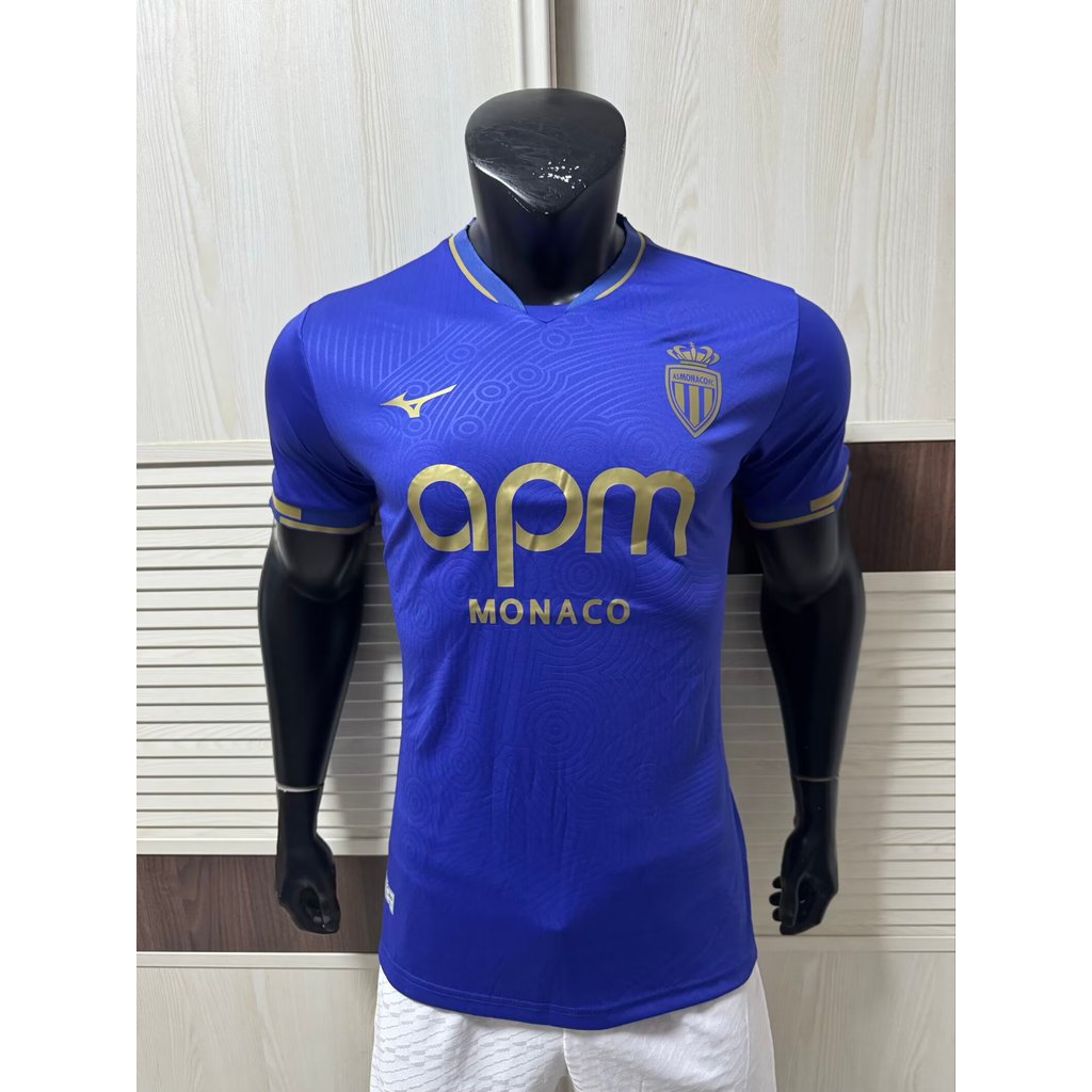 Player Version 2025-26 AS Monaco FC Away Mens Football Jersey เสื้อยืดแขนสั้น AAA + S-3XL