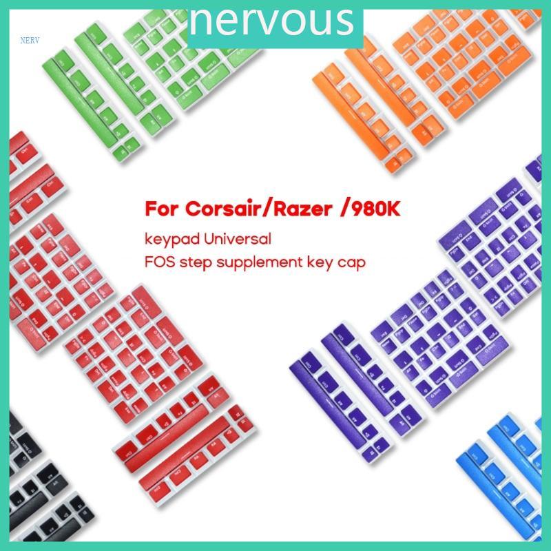 NERV 6U 6 5U Space Keycap สําหรับ K65 K95 คีย์บอร์ด Keycap PBTs พุดดิ้ง Double Shot Key