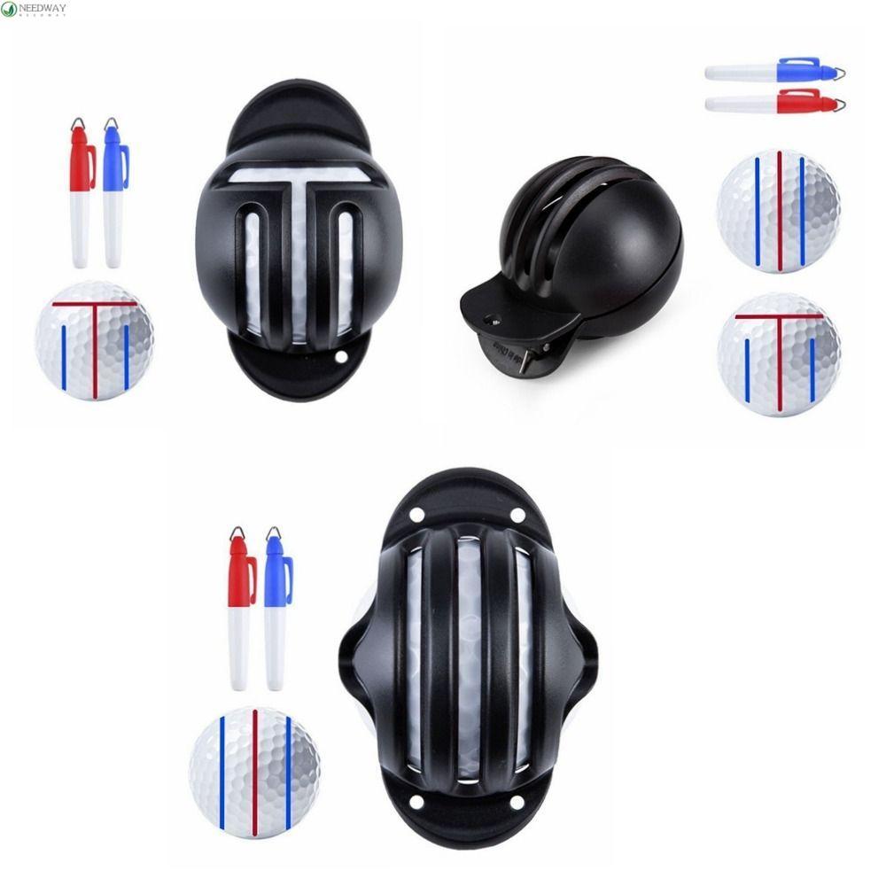 ชุดอุปกรณ์กอล์ฟ NEEDWAY - Ball Line Marker และ Pen Marking Line 2 แท่ง เพื่อการฝึกฝนและการแข่งขันกอล