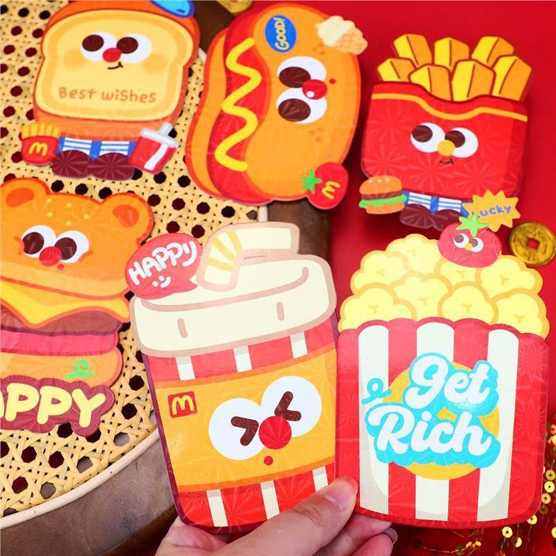 6ชิ้น/แพ็คซองจดหมายสีแดงมินิสร้างสรรค์คนต่างด้าวโชคดีเงินกระเป๋าแต่งงานแพ็คเก็ตสีแดง2026เทศกาลอุปกรณ์ - รูปที่ 4