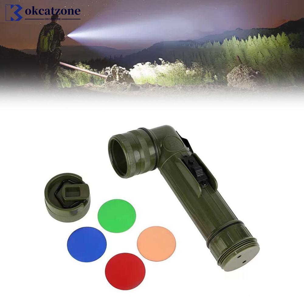 OKCATZONE ไฟฉาย L-Shape พร้อมเลนส์หลายสี Multi-Function Camping Work Light รวมคลิปด้านหลังและตะขอแขว