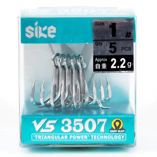 เบ็ดสามทาง SIKE VS-3507 หนาคม ปลาใหญ่ไม่หลุด! By.Luresfactory