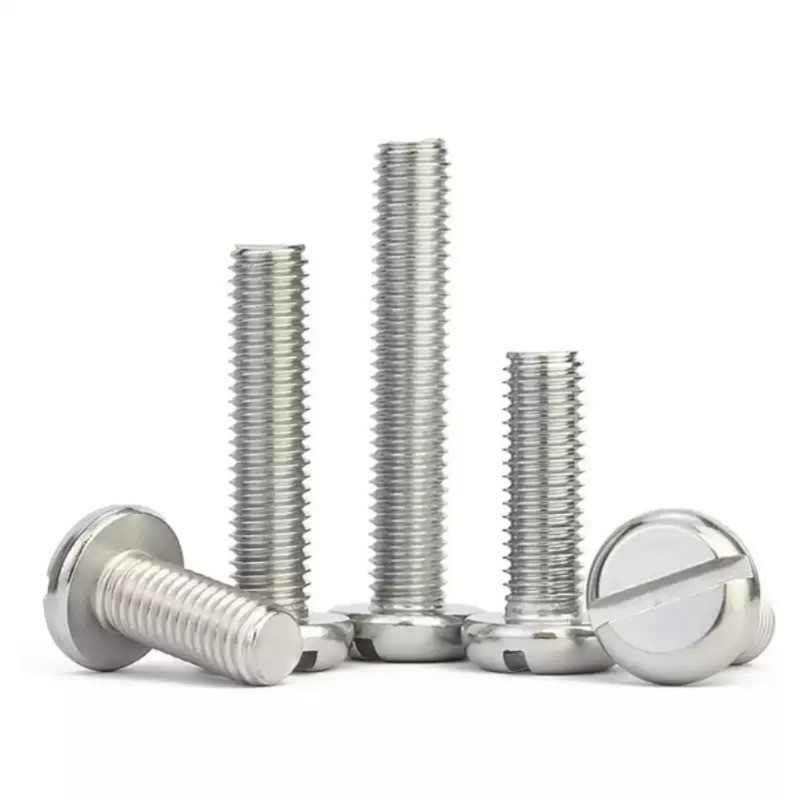 304 สแตนเลส one-slot สกรูหัวทรงกระบอก GB65 สกรู slotted หัวกลม bolt M6M8/M1012XXX-MB