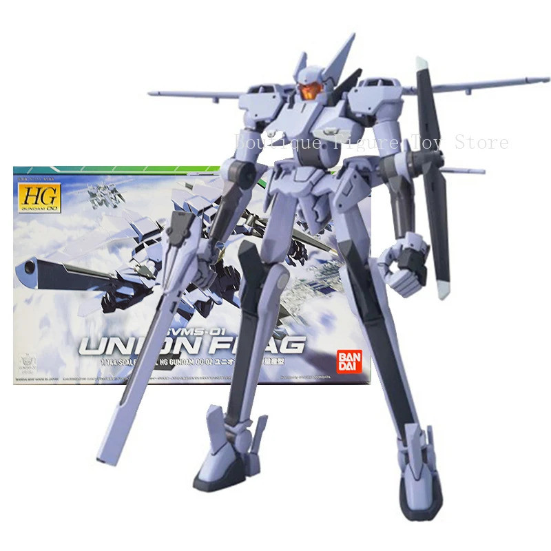 Bandai กันดั้มโมเดลรูป Hg 00 1/144 Union Flag Svms-01 คอลเลกชัน Gunpla Action Figure ของเล่นเด็กลูกค