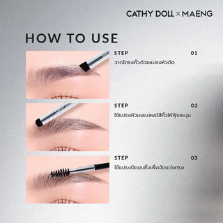 Cathy Doll x Maeng Artist Eyebrow Powder [1.8g + 1.8g] #01 Ashley Gray พาเลทเขียนคิ้วเนื้อฝุ่น 2 เฉดสี เคที่ดอลล์.