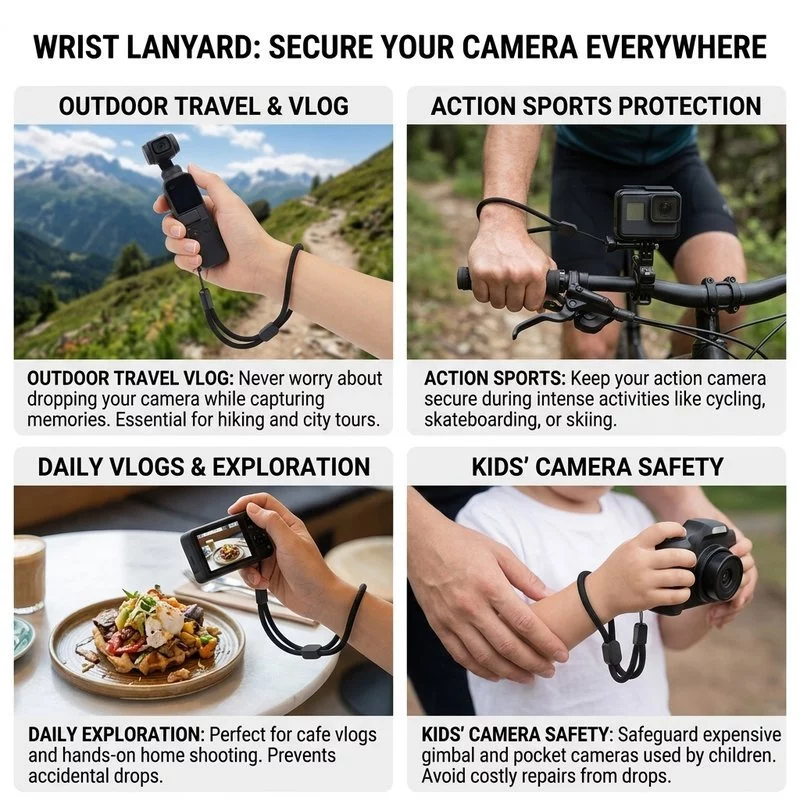 สายคล้องมือกล้อง หัวสกรู 1/4 นิ้ว สำหรับ Insta360 Series / Pocket 3 / GoPro thumbnail 7
