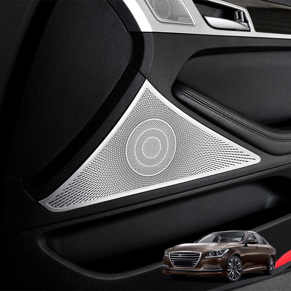 คุณภาพสูง-เหมาะสําหรับ 2013 ~ 2019 Genesis Genesis G80 ประตูฝาครอบแตรเงินการปรับเปลี่ยนภายใน