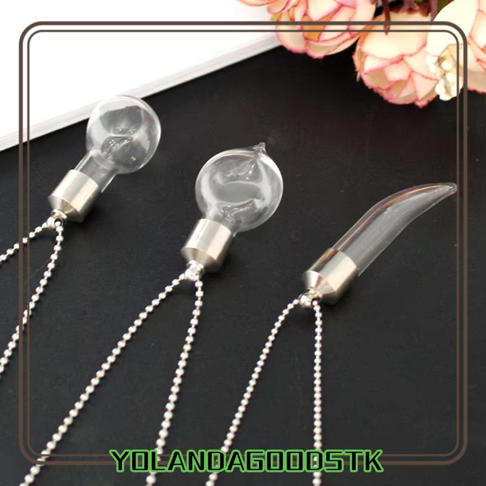 IYOLANDAGOODS1 สร้อยคอ Vial, Ashes Fillable พร้อมโซ่บอล Wishing Jars สร้อยคอ, Fillable Urn เครื่องปร