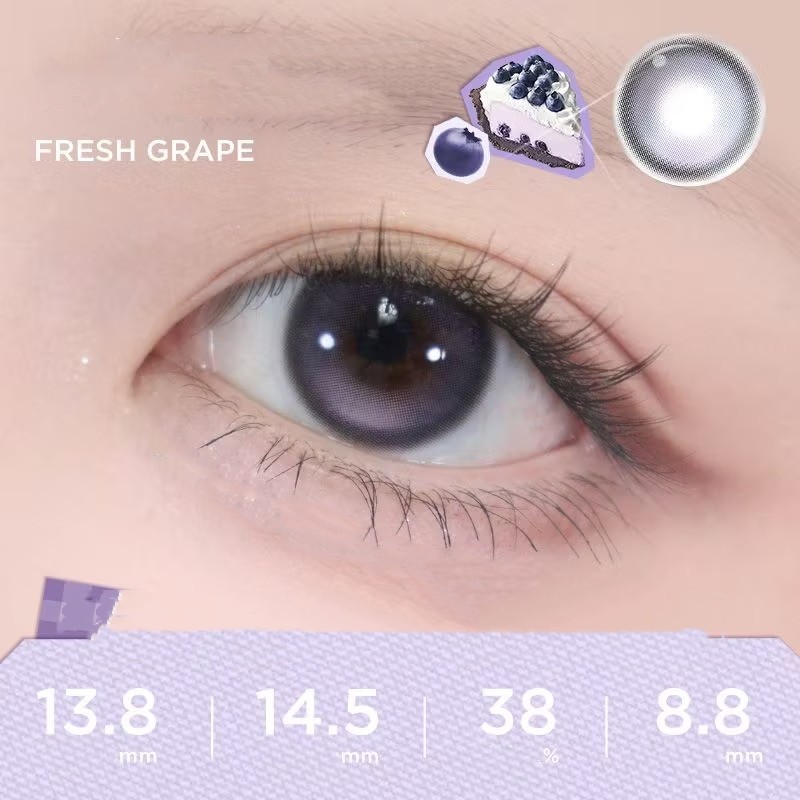1 คู่เลนส์เรืองแสงแกนถ่วงน้ําหนัก/แก้ไข , Moody Brand ,วัสดุดีกว่า , sensitive eyes ใช้ ,Power 0.00 