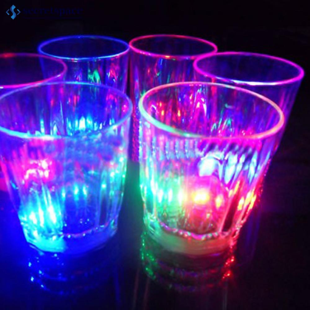 SECRETSPACE 1 PC 50ml Mini LED กระพริบเครื่องดื่มพลาสติกไวน์เครื่องดื่มถ้วยบาร์ตกแต่ง Party Club แก้
