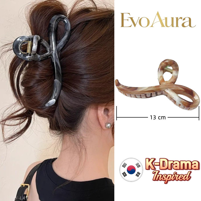 กิ๊บหนีบผมฉลามไซส์ใหญ่ ลายหินอ่อน กันน้ำกันสนิม หนีบแน่นสะใจ ไม่หลุดง่าย