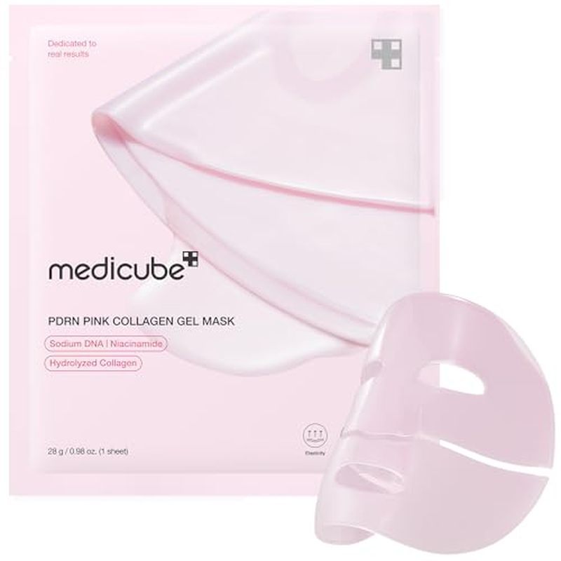 Medicube Salmon DNA PDRN มาส์กเจลเจลลี่คอลลาเจนสีชมพู | มาส์กหน้าข้ามคืนสําหรับผิวโกลว์แก้วยืดหยุ่น,