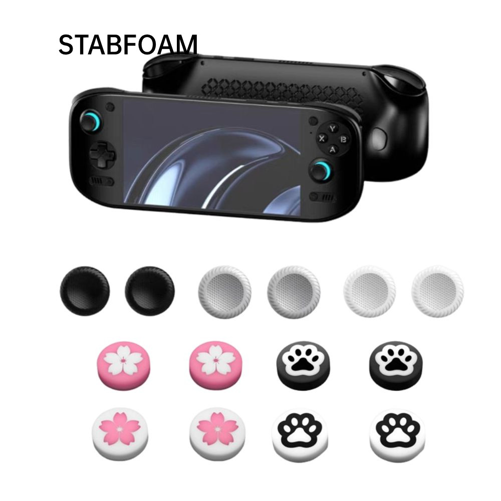 STABFOAM 4PCS เกมคอนโซลจอยสติ๊ก Rocker, อุปกรณ์เสริมที่มีสีสันจอยสติ๊กขนาดใหญ่หมวก,ซิลิโคนลื่นเปลี่ย