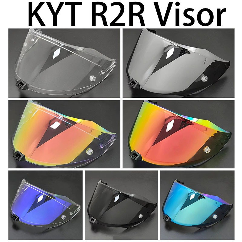 ราคาต่ําสุด  KYT R2R กระจกโล่หมวกกันน็อคสําหรับ KYT, อะไหล่ทดแทนสําหรับโล่ KYT ดั้งเดิม