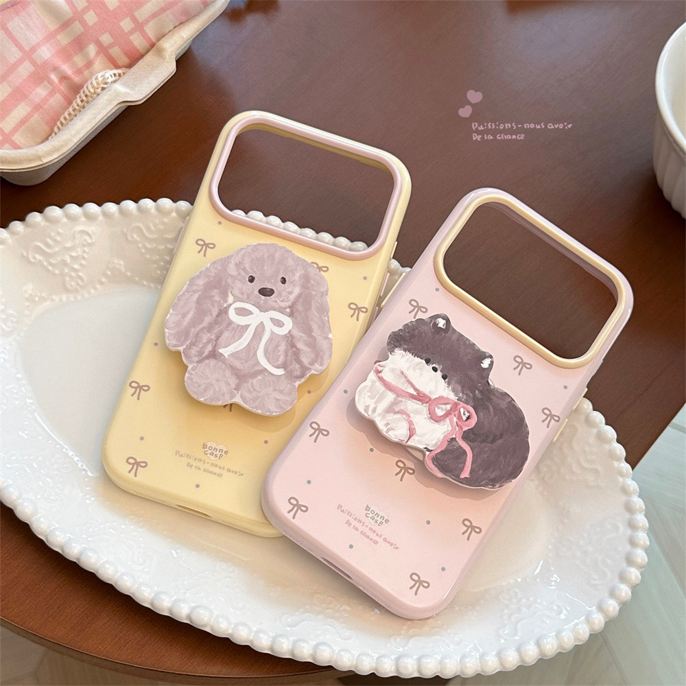 ที่วางแมวกระต่ายโบว์น่ารักเหมาะสําหรับเคสโทรศัพท์ iPhone 17 Pro iphone16 Promax เคสป้องกัน 15 ใหม่ 17pm 14 13 Pro Max ฝาครอบโทรศัพท์แบบนุ่มดูดีสุด