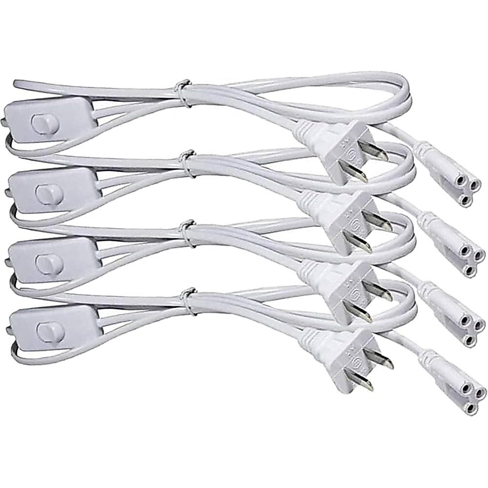 T5 T8 หลอด LED สายไฟพร้อมสวิตช์เปิด/ปิด,หลอดไฟ LED T5/T8 แบบบูรณาการ LED Light Fixture Extension Cab