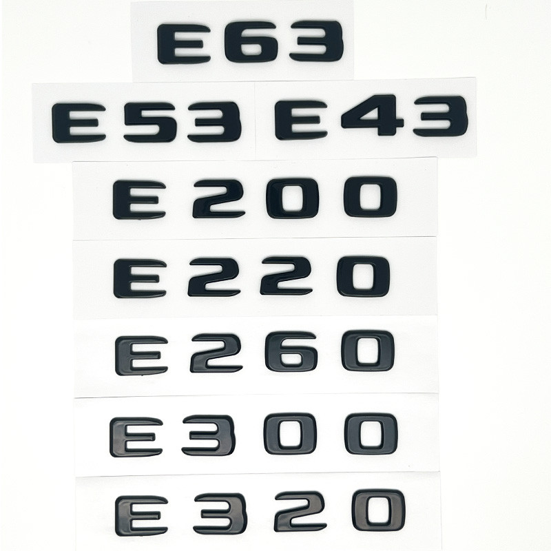 3d Chrome โลโก้ E43 E63 E200 E220 E300 E350 ตัวอักษร 4MATIC Badge รถด้านหลัง Star สติกเกอร์ AMG สัญล