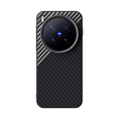 เคสโทรศัพท์เนื้อคาร์บอนไฟเบอร์เหมาะสําหรับ vivo X300Pro X300 Magnetic Wireless Charging Soft Case เคสป้องกัน
