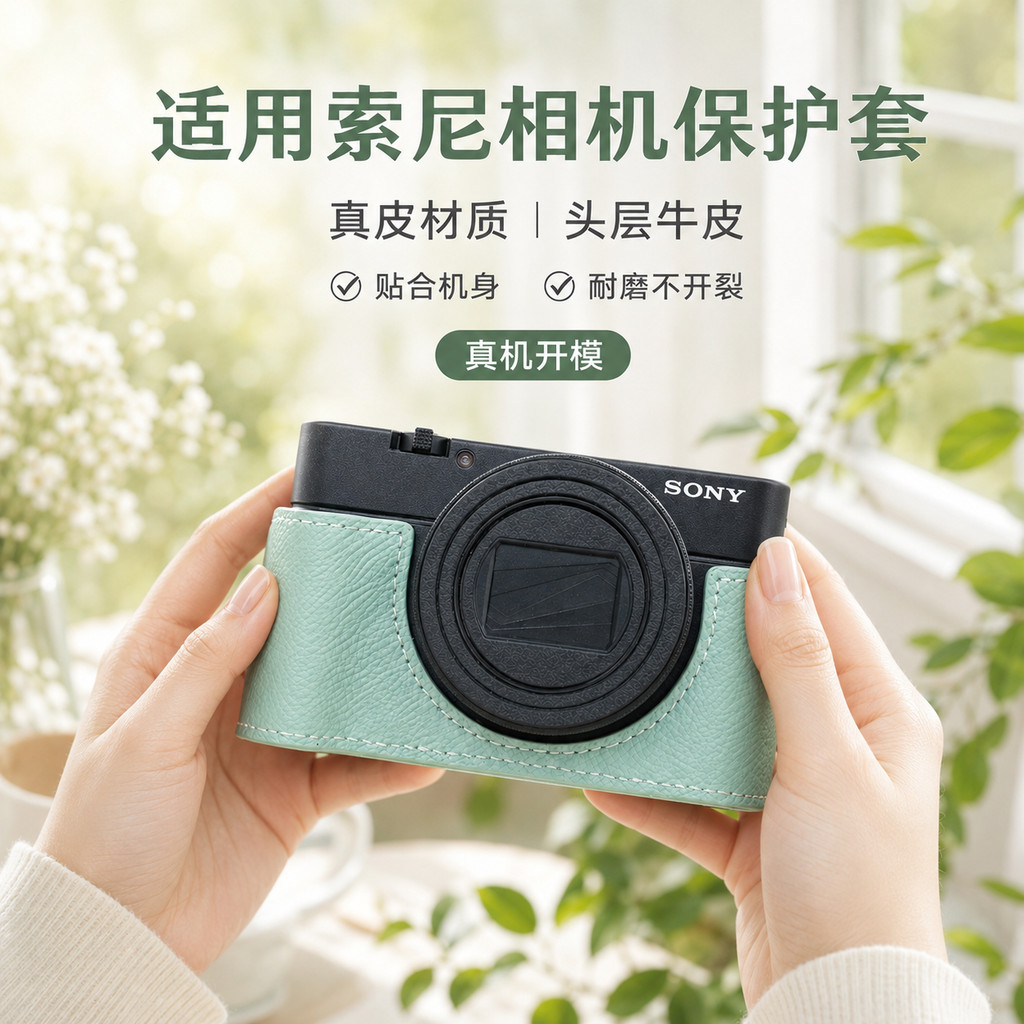เหมาะสําหรับ Sony RX100M7 เคสป้องกัน RX100M6/M4/M3 RX100VII จับการ์ดสีดํา 7 กระเป๋ากล้อง