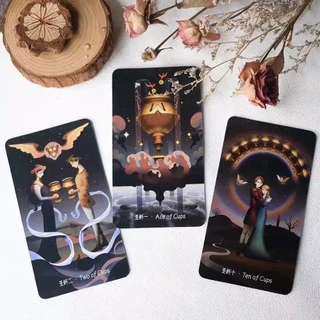 ดาวส่องสว่าง Night Oracle การ์ด 78 ไพ่ทาโรต์ Divination Edition FortuneTelling Deck Borad เล่นเกม Tarot Deck