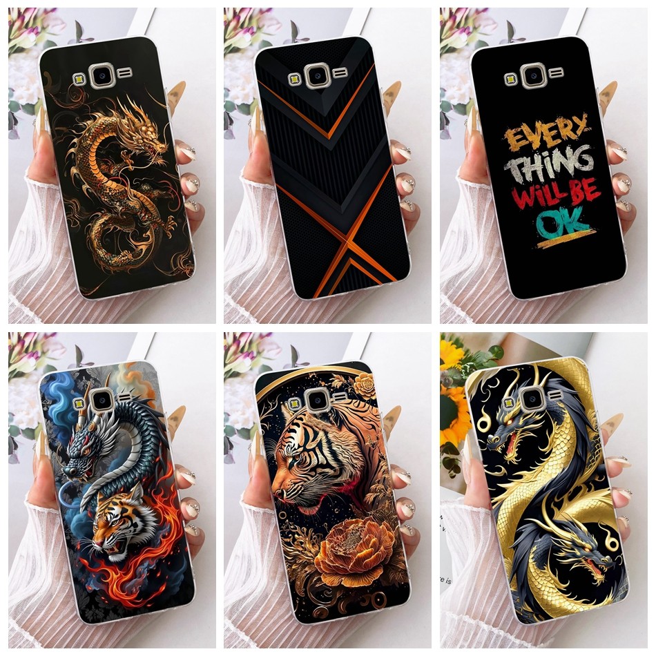 สําหรับ Samsung Galaxy J7 Core / J7 Nxt / J7 Neo / J7 Cool Dragon Tiger รูปแบบเคสโทรศัพท์ซิลิโคนอ่อน