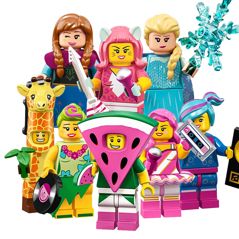 Frozen Elsa Anna Building Blocks Giraffe Suit Guy Watermelon Dude ของเล่นเด็ก WM6067