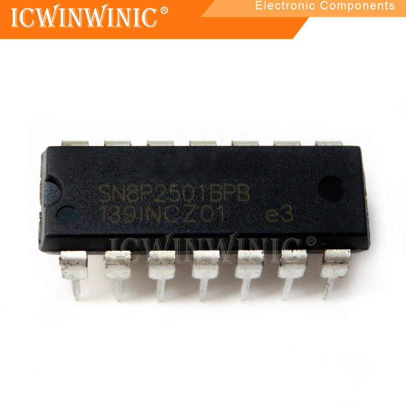 5 ชิ้น SN8P2501BPB SN8P2501 DIP-14 ส่วนประกอบอิเล็กทรอนิกส์