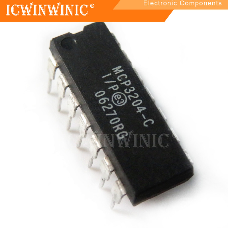 5 ชิ้น MCP3204-CI/P MCP3204 DIP-14 ส่วนประกอบอิเล็กทรอนิกส์