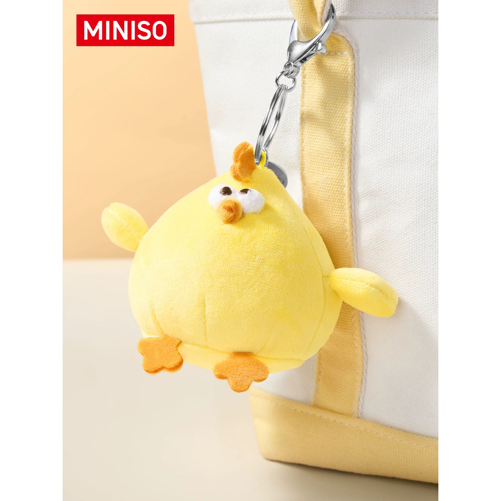 MINISO MINISO MINISO จี้ตุ๊กตาไก่พิเออร์พรีเมี่ยม กระเป๋าน่ารัก ตุ๊กตาเล็ก จี้ของขวัญสําหรับคู่รัก