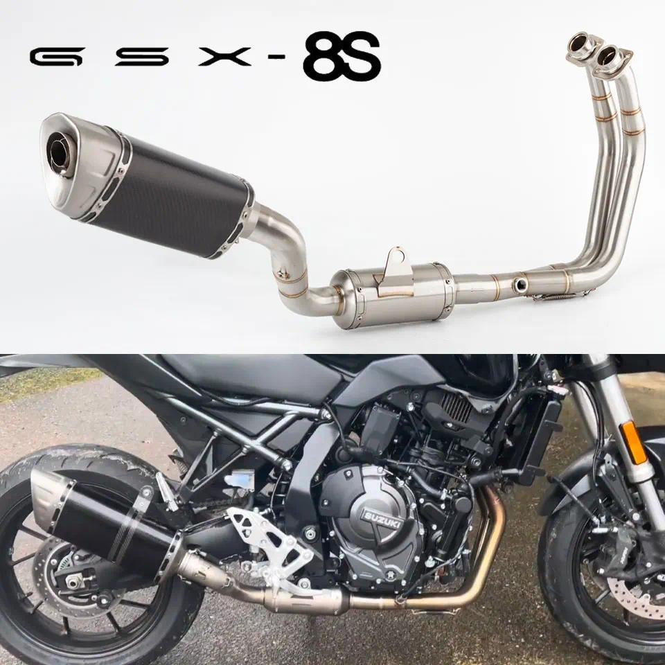 EM ท่อไอเสียรถจักรยานยนต์แบบเต็มระบบ สำหรับ Suzuki GSX 8S GSX8S GSX-8S GSX8R ปี 2022-2025 พร้อมเฮดเด