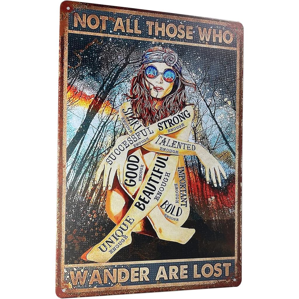 ป้ายดีบุกวินเทจ, สาวฮิปปี้ไม่ทั้งหมดเหล่านั้น Who Wander Lost Vintage, ตกแต่งบ้าน/ของขวัญ Lover/ตกแต