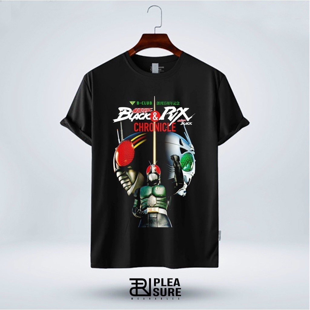 Kamen Rider Black Tshirt Combed Cotton Unisex Streetwear มีสไตล์