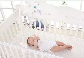 โมบายเด็ก ไขลาน มีเสียงดนตรี และ หมุนได้ 360 องศา พร้อมตุ๊กตาผ้านิ่มไม่ง้อไฟฟ้า ไม่ง้อถ่านครับ