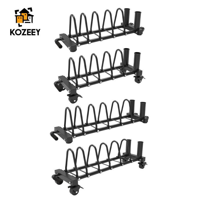 [KOZEEY] น้ําหนัก Barbell Rack Barbell Storage Rack,ฟิตเนสเหล็กคาร์บอนกรอบแบบพกพายิมปฏิบัติขาตั้งดัม