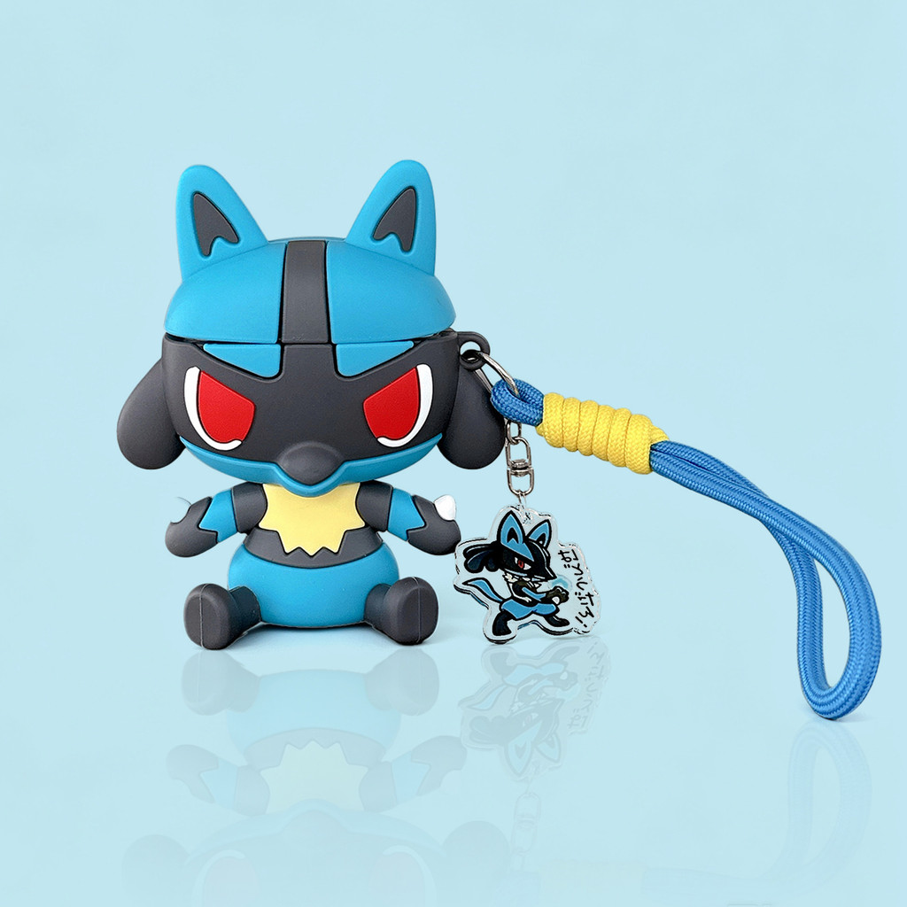 Pokémon Lucario หูฟังสําหรับ AirPodsPro3 กรณีสไตล์เดียวกันจี้หูฟังป้องกันกรณีใหม่สําหรับ AirPods s4 Pro2 Pro1