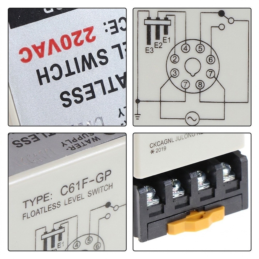 รีเลย์ระดับน้ํา ปฏิบัติการอัตโนมัติ 220VAC รองรับ 5A250VAC Contact Rating