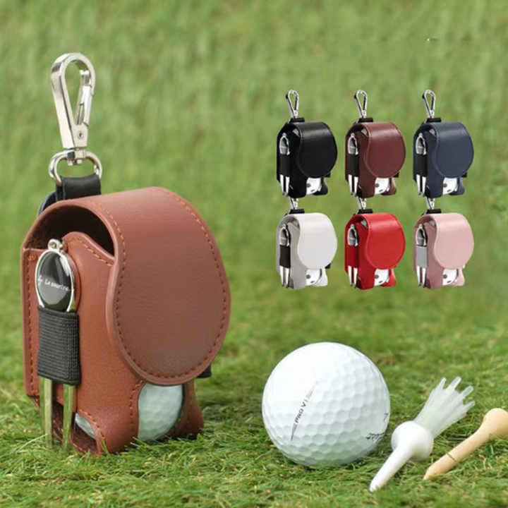 Golf ball bag, outdoor portable golf ball bag Waist-mounted golf ball marker set