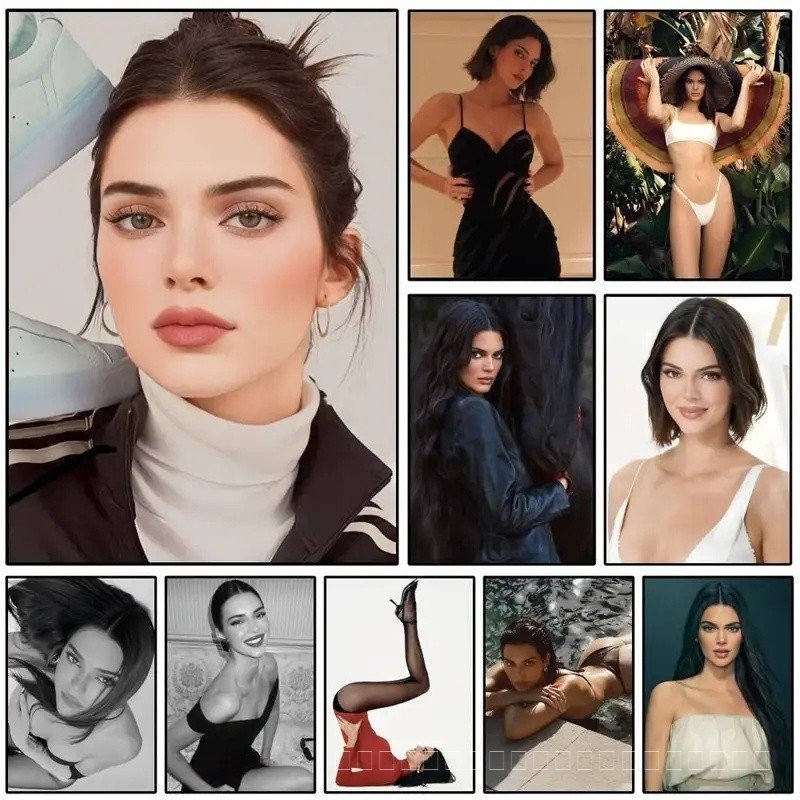 1PC 1PC Kendall Jenner โปสเตอร์ Self-กาวศิลปะกระดาษกันน้ําสติกเกอร์กาแฟ House Bar Room Wall Decor