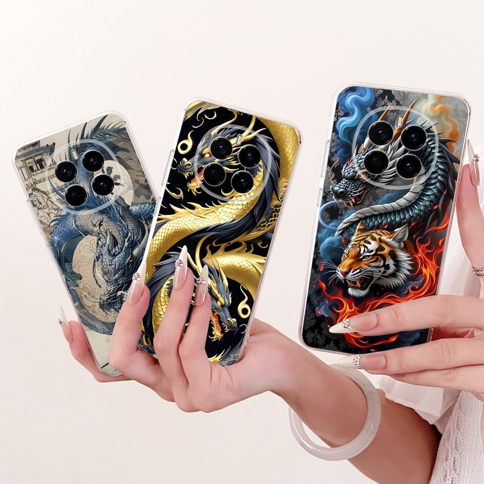 สําหรับ Honor Magic 7 กรณีหรูหรา Dragon Cool ทาสี Soft Slim ซิลิโคนโทรศัพท์ปกหลังสําหรับ Honor Magic