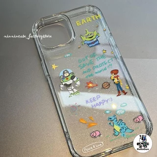 เคส For iPhone 16 Pro Max iPhone 11 เคสใสแบบแวววาว TPU นุ่มสีสันสดใส การ์ตูนสุดหล่อสีสันสดใส For iPhone15 Pro max 14 13