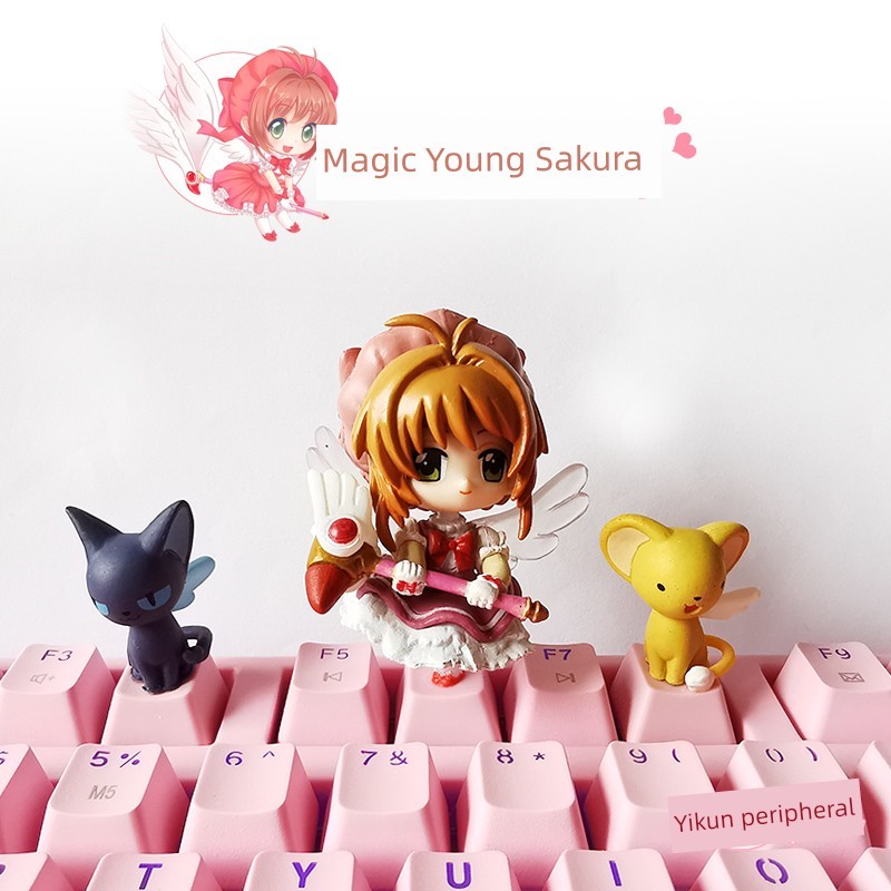 keycap anime keycaps keycap เมจิก ซากุระ หมาป่า เดี่ยว ชีส