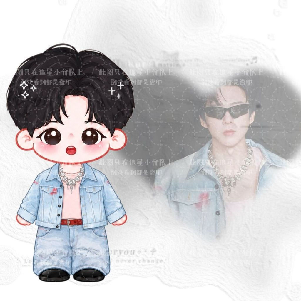 จํากัดเวลา Liu Yuning Lets Start Reusing 4 Denim รุ่น q พวงกุญแจอะคริลิคการ์ตูนใหม่เอี่ยม