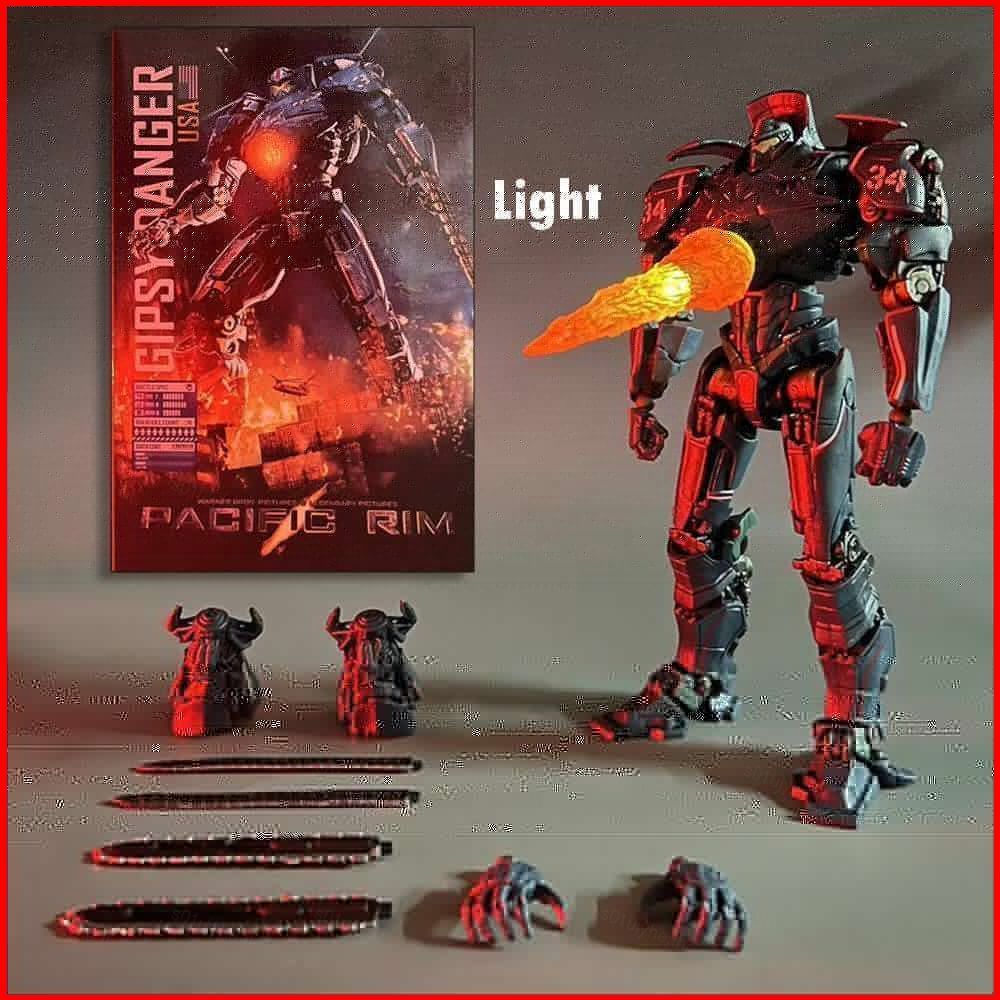 Light Pacific Rim 2 Gipsy Danger Action Figure Mecha ตุ๊กตาของเล่นสําหรับเด็กตกแต่งบ้านของขวัญคอลเลก