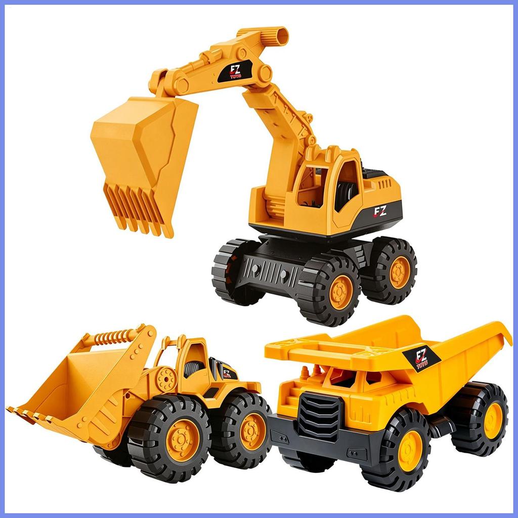 รถขุดของเล่น Inertia ขับรถรถบรรทุก Sandbox Excavator พร้อมบูมและห้องโดยสารหมุนสําหรับเด็ก Sandbox sh